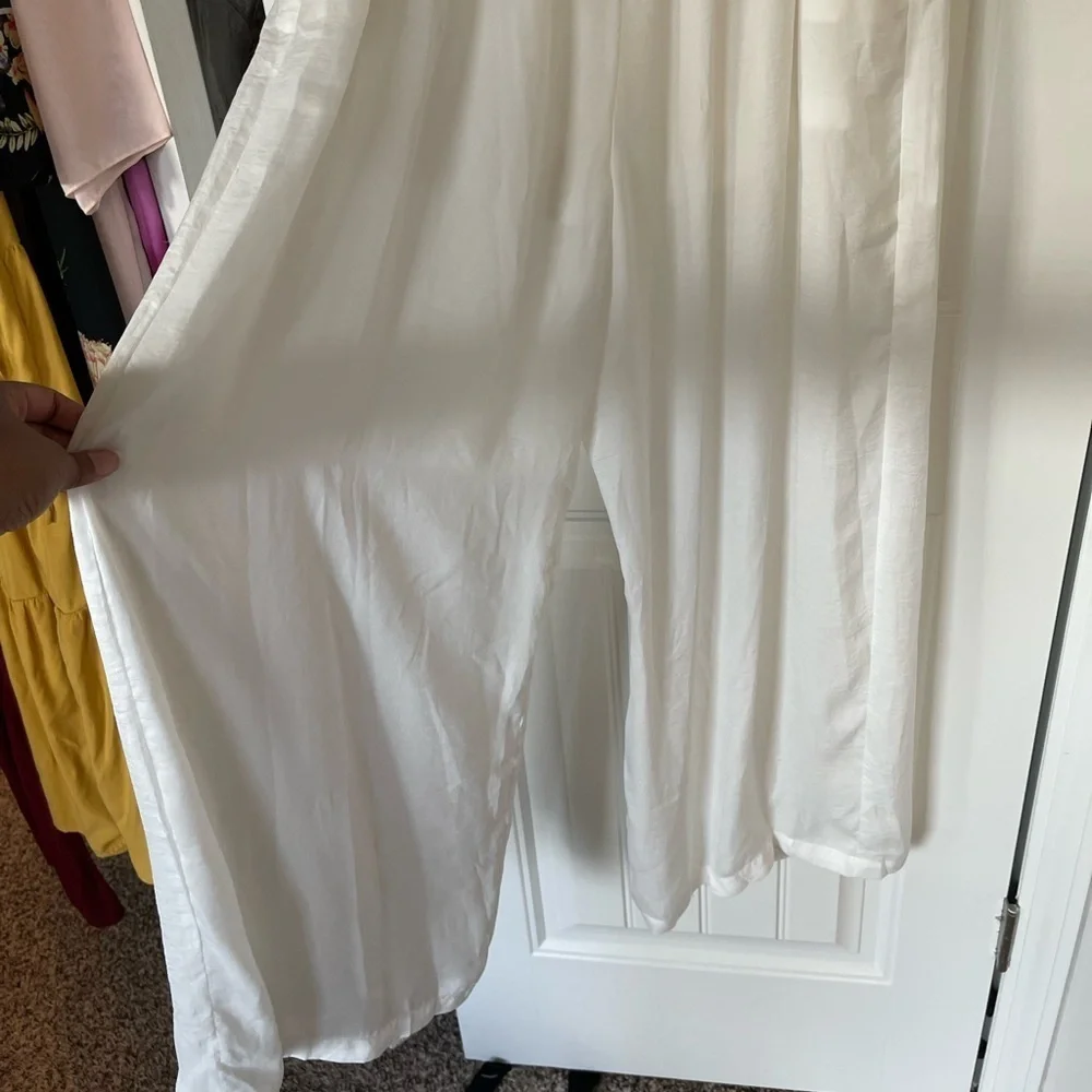 White Cut Out Back Jumpsuit